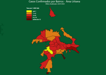 Prefeitura de Jaraguá publica mapa de casos de Covid por bairro; Confira