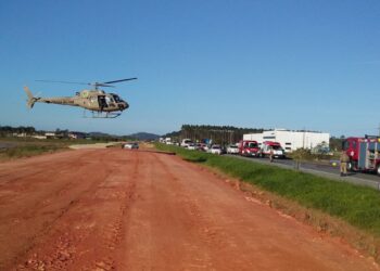 Cinco pessoas ficam feridas após acidente na BR-280, em Guaramirim