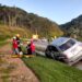 Mulher fica ferida após saída de pista na SC-108, em Guaramirim