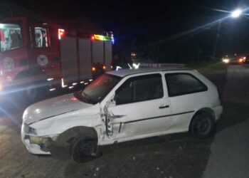 Acidente envolvendo dois veículos é registrado na SC-108, em Guaramirim