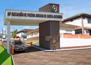 Convênio com Polícia Militar resulta na construção de nova Guarda na entrada do 14º BPM em Jaraguá do Sul