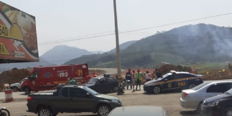Motociclista fica ferido após acidente na BR-280, em Guaramirim
