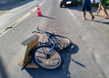 Ciclista é atropelado em Schroeder