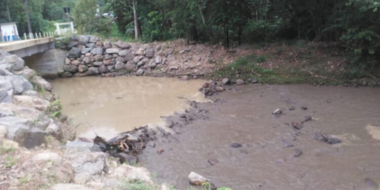 Rio Bracinho de Schroeder fica com lodo e Águas suspende abastecimento