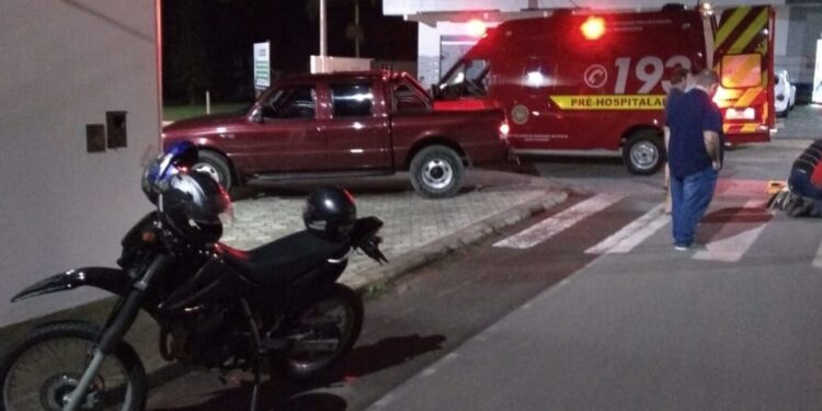 Jovem fica ferida após acidente em Schroeder