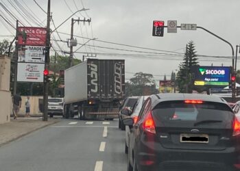 Acidente é registrado na Rua Bernardo Dornbusch, em Jaraguá do Sul