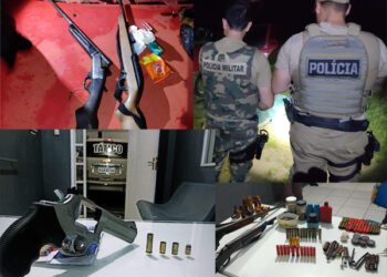 PM apreende cinco armas de fogo e simulacro no final de semana na região de Jaraguá do Sul