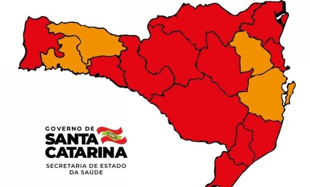 Região de Jaraguá do Sul continua em risco “gravíssimo” para coronavírus na Matriz do Estado
