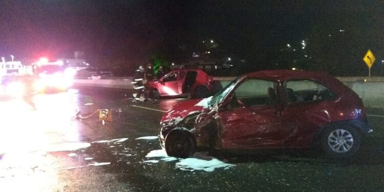 Acidente deixa duas pessoas feridas na BR-280, em Guaramirim