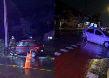 Acidente envolvendo dois carros é registrado em Jaraguá do Sul