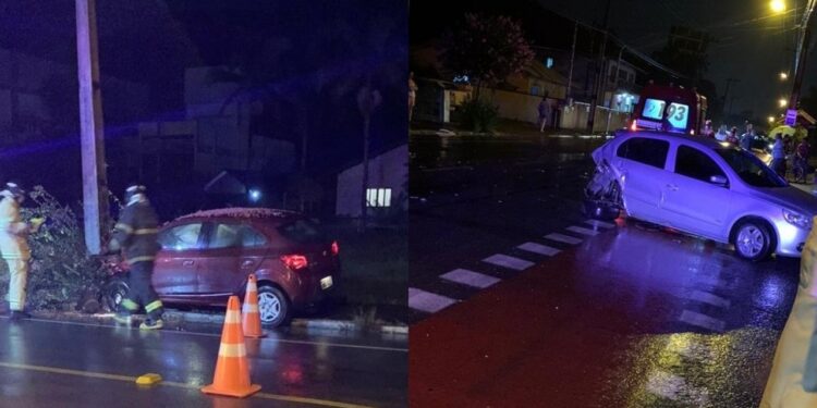 Acidente envolvendo dois carros é registrado em Jaraguá do Sul