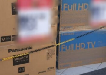 Homem é preso após furtar TV de mostruário de loja no Centro de Guaramirim