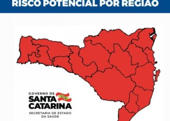 Santa Catarina registra todas as regiões em nível gravíssimo para coronavírus