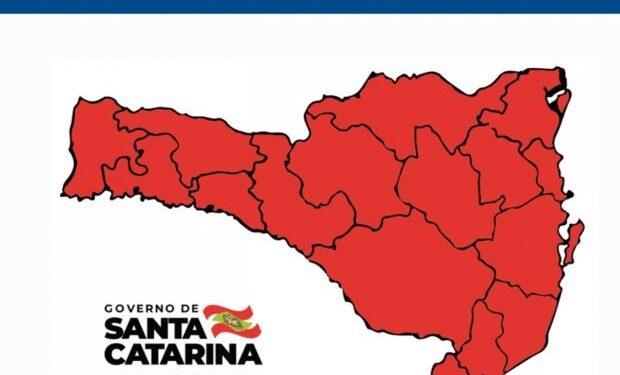 Santa Catarina registra todas as regiões em nível gravíssimo para coronavírus