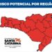 Santa Catarina registra todas as regiões em nível gravíssimo para coronavírus