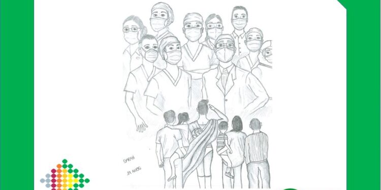 Crianças homenageiam profissionais de saúde de Jaraguá do Sul