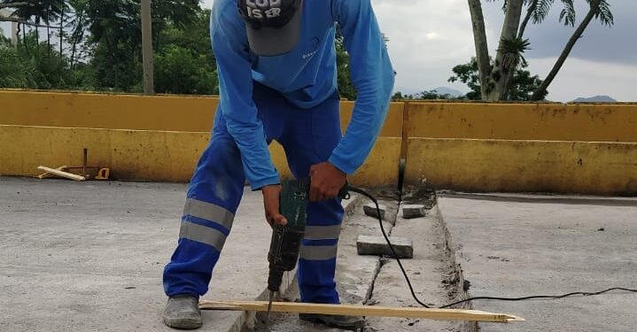 Obra de prevenção na Ponte do Trabalhador, em Jaraguá do Sul, entra na etapa final