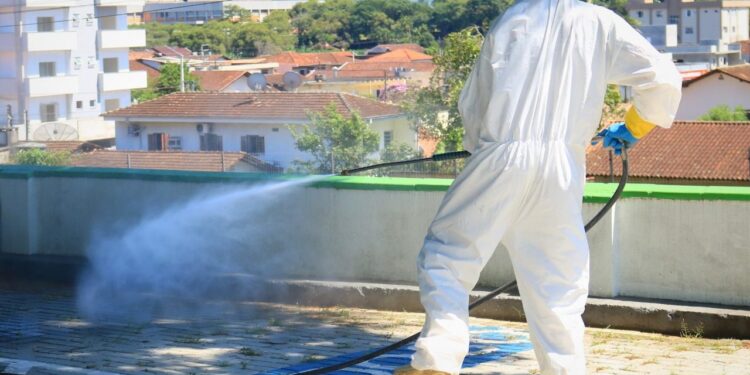 Confira os espaços públicos que estão sendo sanitizados em Jaraguá do Sul