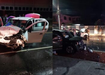 Acidente envolvendo dois carros é registrado em Jaraguá do Sul