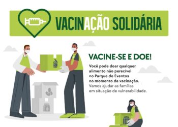 Quem vai se vacinar também pode ajudar com um quilo de alimento