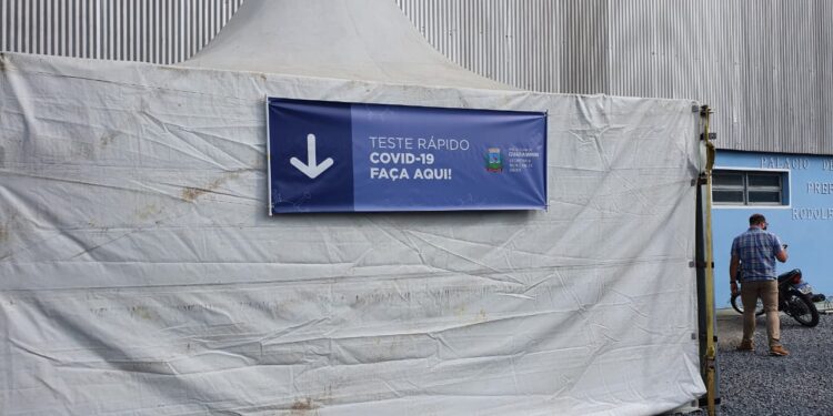 Guaramirim abre local para fazer testes rápidos diariamente em pessoas sem sintomas de Covid-19