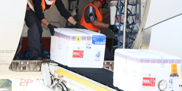 Mais de 209 mil doses da vacina AstraZeneca chegam a Santa Catarina