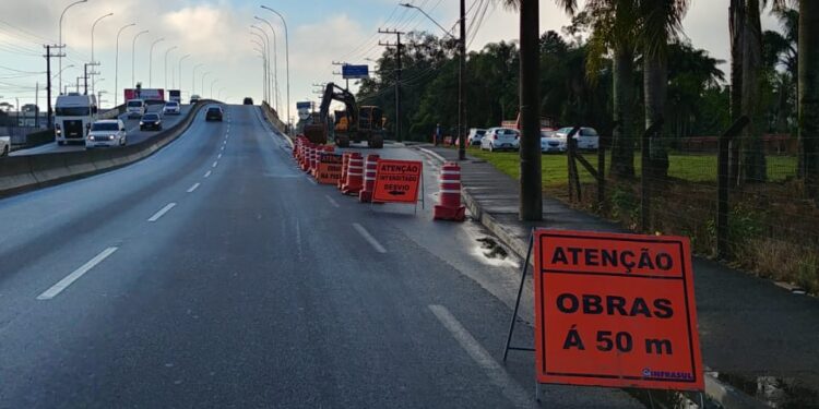 Começam as obras na região do viaduto da Waldemar Grubba, em Jaraguá do Sul