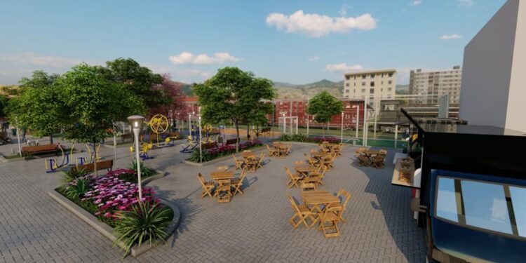Obra de revitalização da Praça Cantalício Érico Flores, no Centro de Guaramirim, é licitada