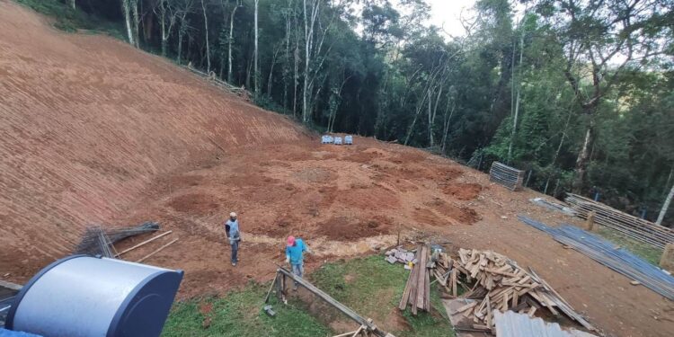 Obras do reservatório de água do Nova Esperança começaram nesta semana, em Guaramirim