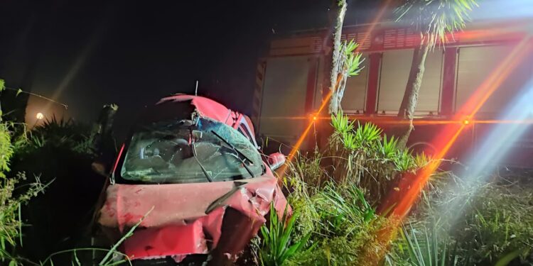 Motorista fica ferido após saída de pista na BR-280