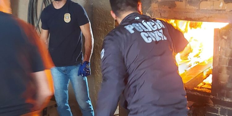 Cerca de 200 quilos de drogas são incinerados em Jaraguá do Sul