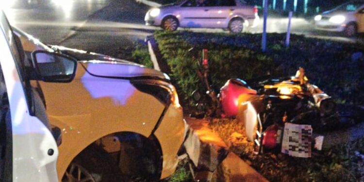 Motociclista fica ferido em acidente na BR-280, em Guaramirim