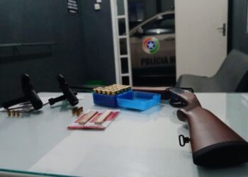 Seis armas de fogo foram apreendidas no final de semana em Jaraguá do Sul