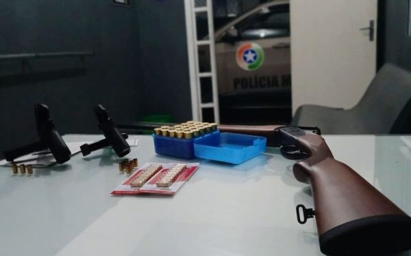 Seis armas de fogo foram apreendidas no final de semana em Jaraguá do Sul