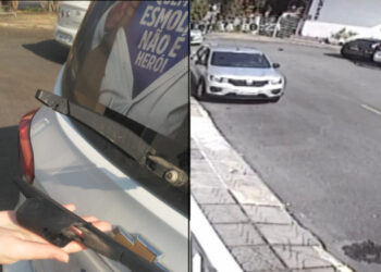 Veículo da Prefeitura de Jaraguá sofre vandalismo