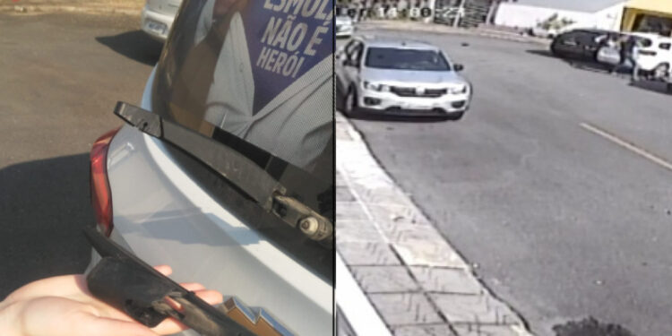Veículo da Prefeitura de Jaraguá sofre vandalismo