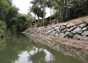 Defesa Civil de Jaraguá do Sul conclui enrocamento no Rio da Luz