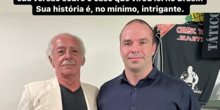 Deputado Jessé Lopes se encontra com ex-marido da Maria da Penha