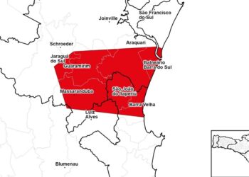 Defesa Civil alerta para temporal com descargas elétricas para região de Jaraguá do Sul