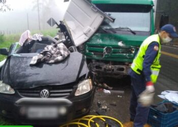 Motorista morre em acidente na BR-280; carro é de Jaraguá do Sul