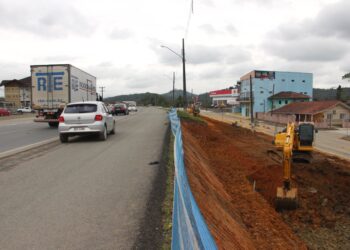 Começam as obras das marginais da BR-280 em Guaramirim
