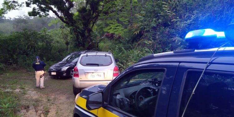 PRF descobre esconderijo de carros roubados e recupera três veículos na BR-101