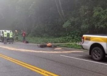 Motociclista morre em acidente na Serra Dona Francisca, em Joinville