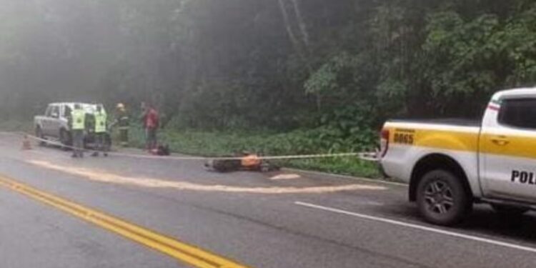 Motociclista morre em acidente na Serra Dona Francisca, em Joinville