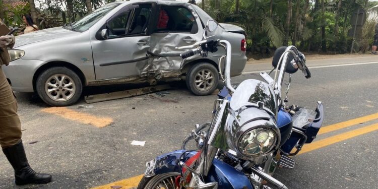 Acidente grave deixa um morto na SC-108, Rodovia do Arroz