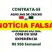 Contratação de “auxiliar de creche” pela Prefeitura de Jaraguá do Sul é fake news