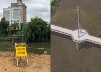Iniciam as obras de construção da Ponte da Contemplação em Jaraguá do Sul