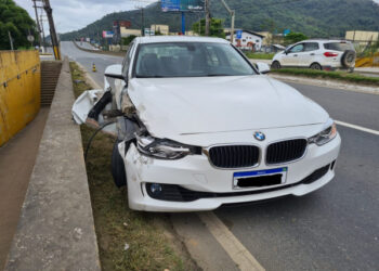 Acidente é registrado na BR-280, em Jaraguá do Sul