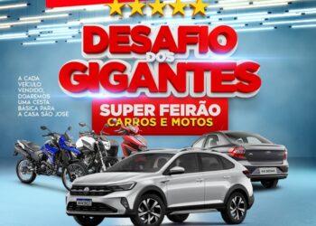 Feirão de carros e motos acontece neste fim de semana em Jaraguá do Sul