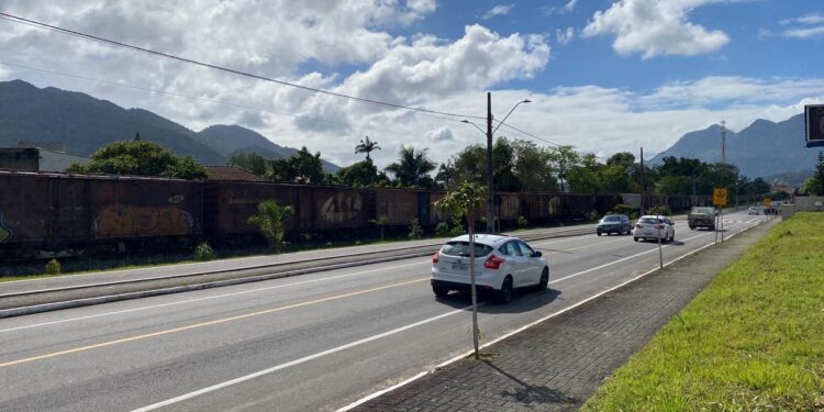 Trem está totalmente parado em Jaraguá do Sul